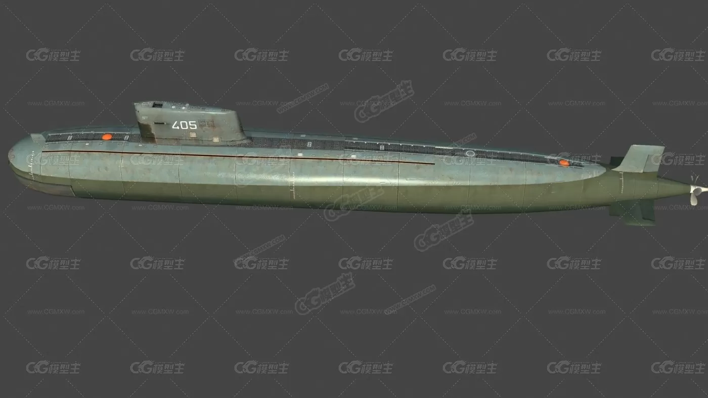 写实 次时代 中国海军 091级 汉级 攻击核潜艇 Han-Class 091-Class-5