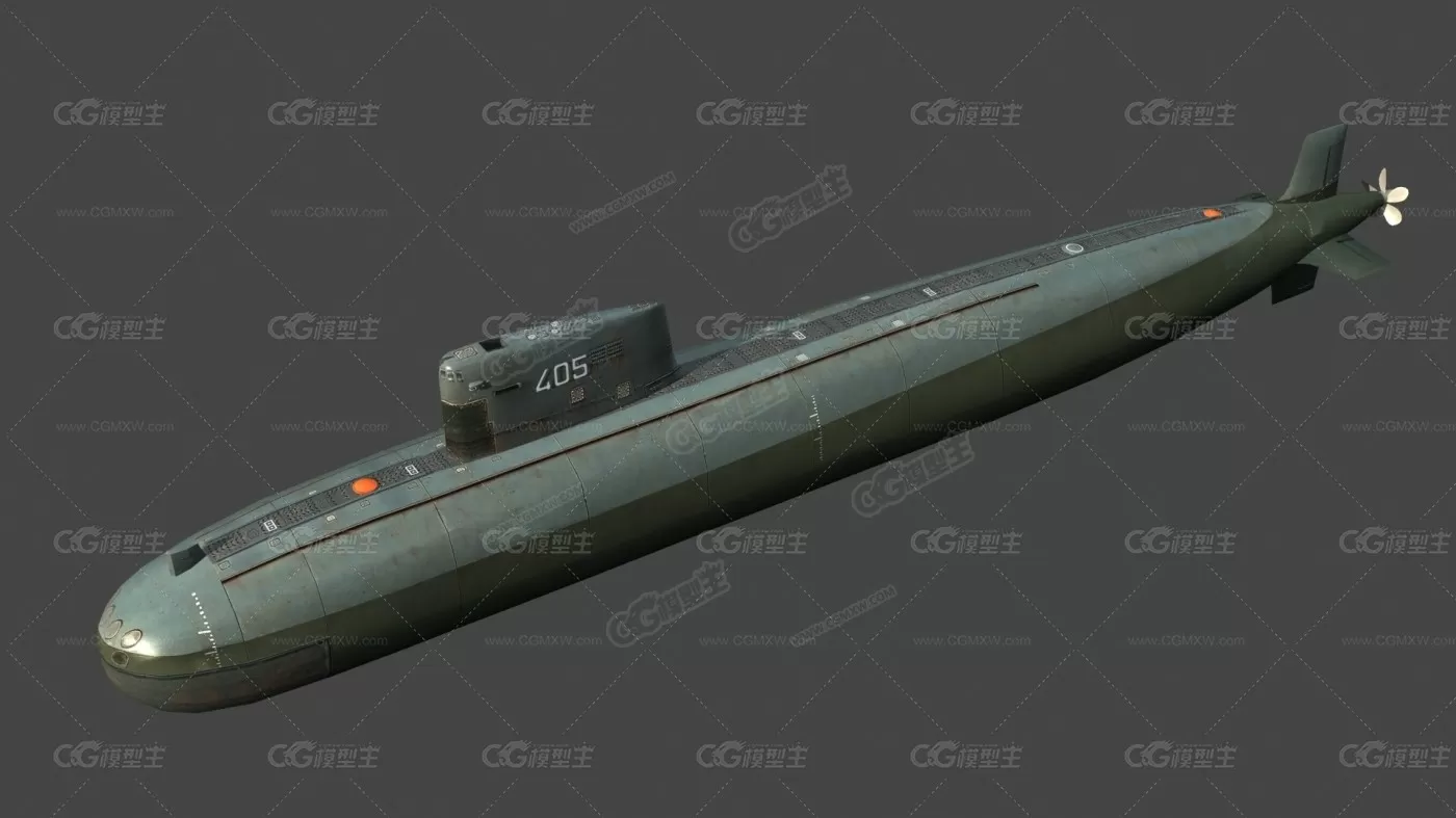 写实 次时代 中国海军 091级 汉级 攻击核潜艇 Han-Class 091-Class-6