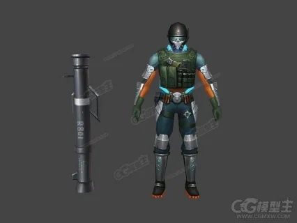科幻炮手3D游戏模型