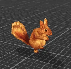 小松鼠3D模型 带绑定和动画