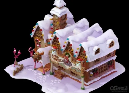 漂亮的冰雪房屋建筑模型