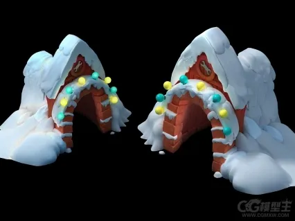雪门3D模型 雪洞
