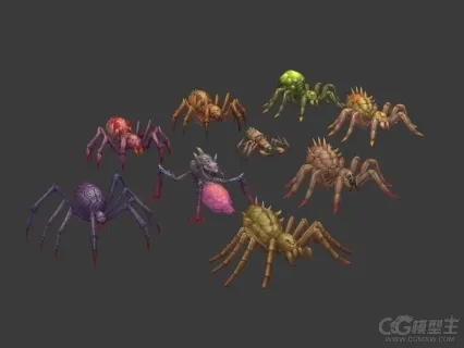 蜘蛛模型 蜘蛛精 魔幻蜘蛛 3D游戏模型