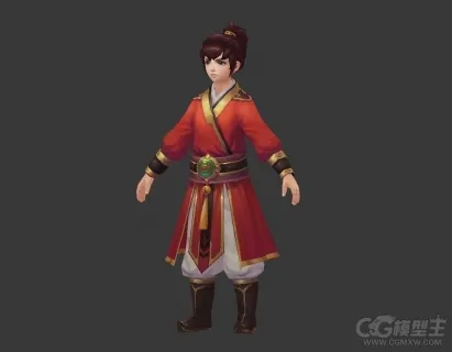 古装小男孩3D模型