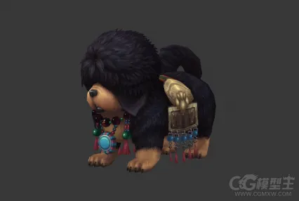 手绘小藏獒3D游戏模型