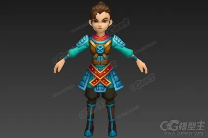 卡通版古代士兵模型