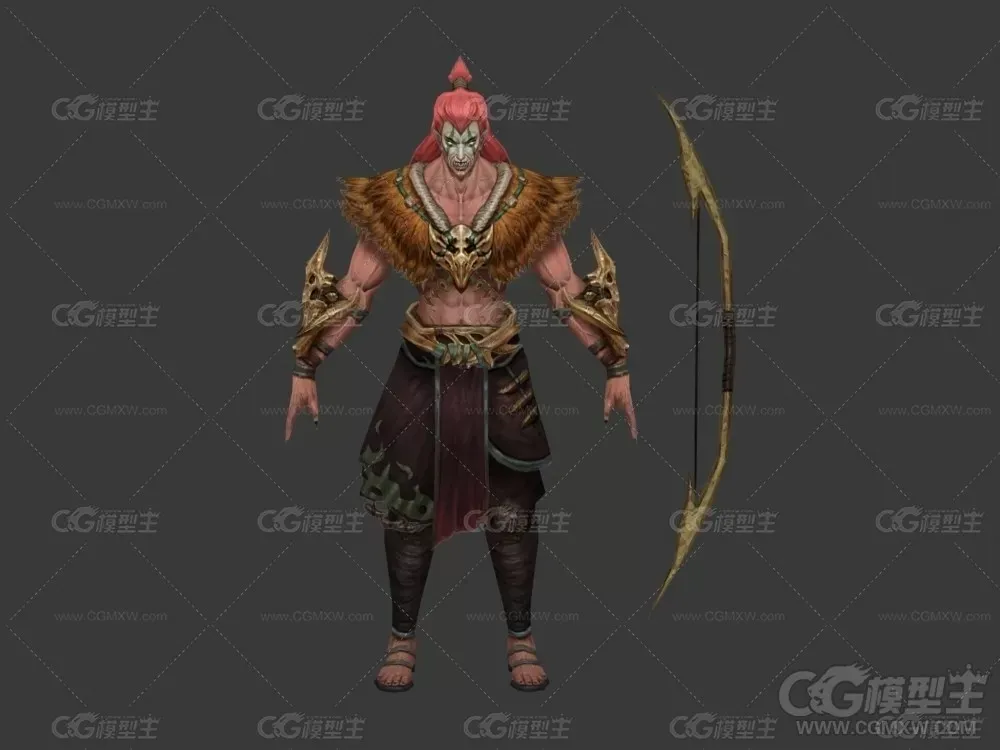 马匪弓箭手 怪物 恶魔弓箭手 恶魔卫士 3D模型-1