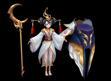 法师小姑娘 小魔女 小仙女 小魔仙 仙侠3D游戏角色模型