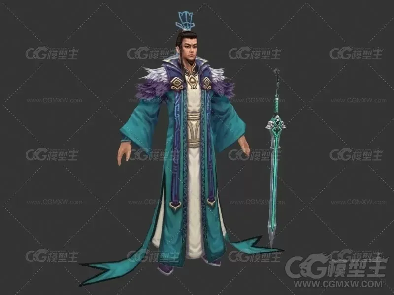 男道士3D模型 王子 皇子 世家公子 世子 王公贵族 贵公子-2