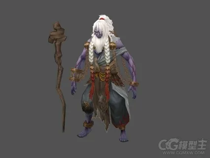 老囚犯 乞丐 丐帮帮主 巫师 巫术 术士 老人3D模型