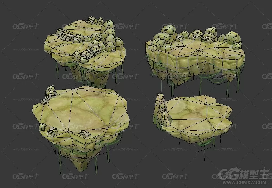 浮石 3D模型 传送石头-2