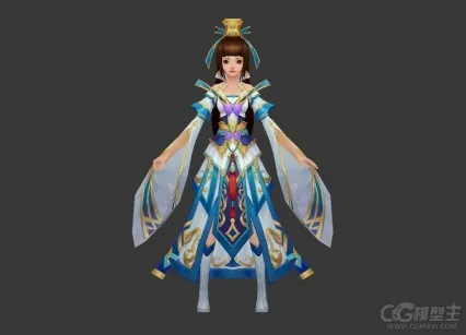 仙侠女角色模型 游戏美术素材