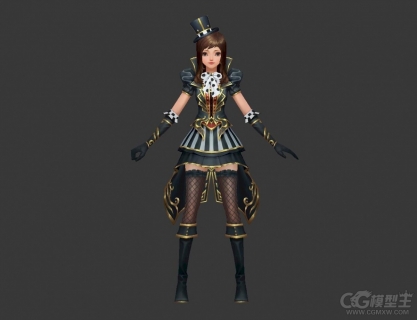 女魔术师3D模型 魔法师 大魔法师 杂耍 变戏法 女戏师