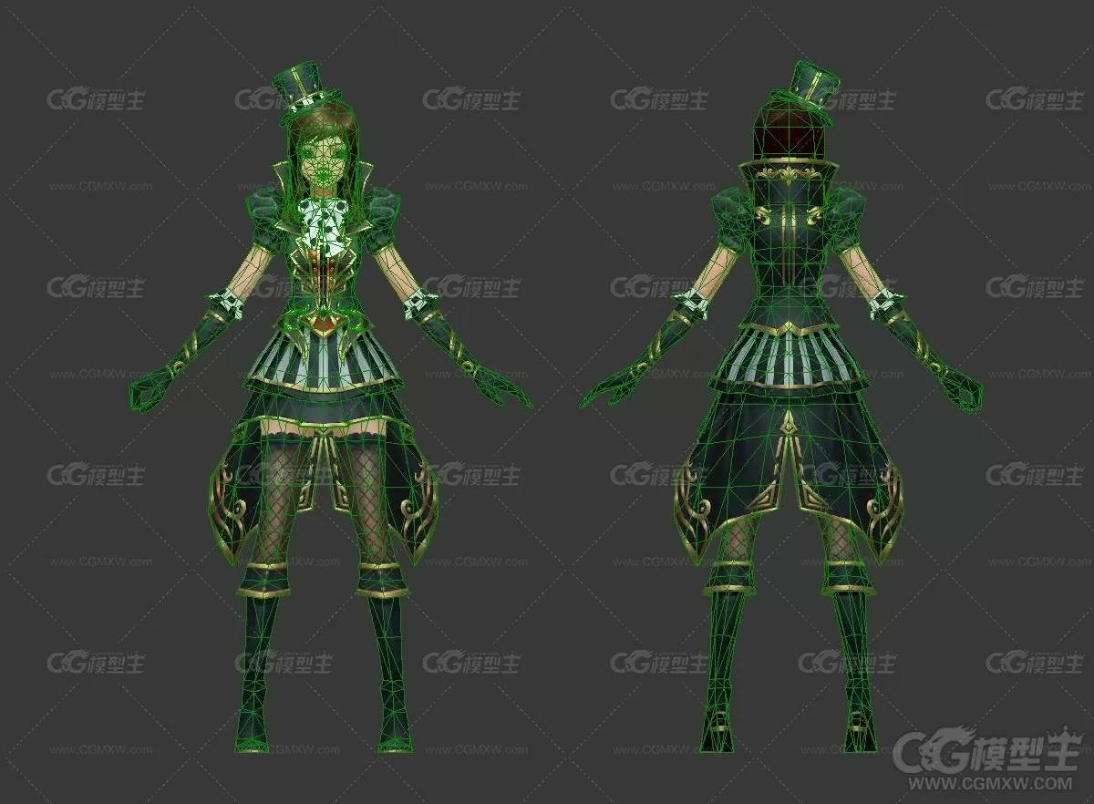 女魔术师3D模型 魔法师 大魔法师 杂耍 变戏法 女戏师-2