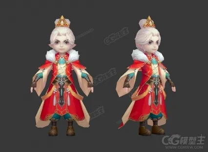 仙侠男角色模型 公子哥 王子 皇子 太子 可爱小男孩 3D游戏角色模型