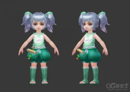 3D游戏男孩3D模型
