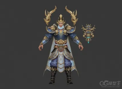 托塔天王李靖3D角色模型