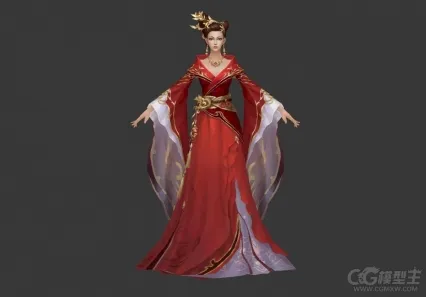 妲己3D模型 古代女王 古代美女 女皇 古装新娘 喜庆 公主 古代小姐