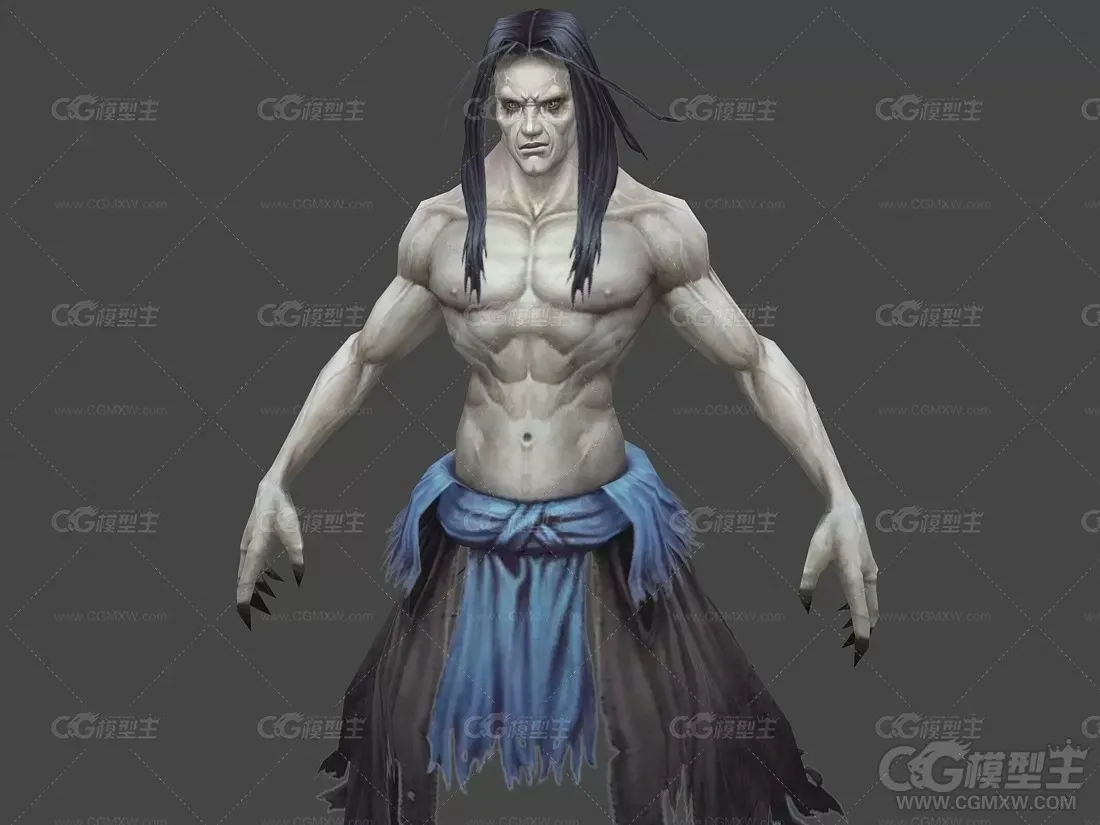 天魔 恶灵 恶魔 幽灵 仙侠3D游戏角色模型-1
