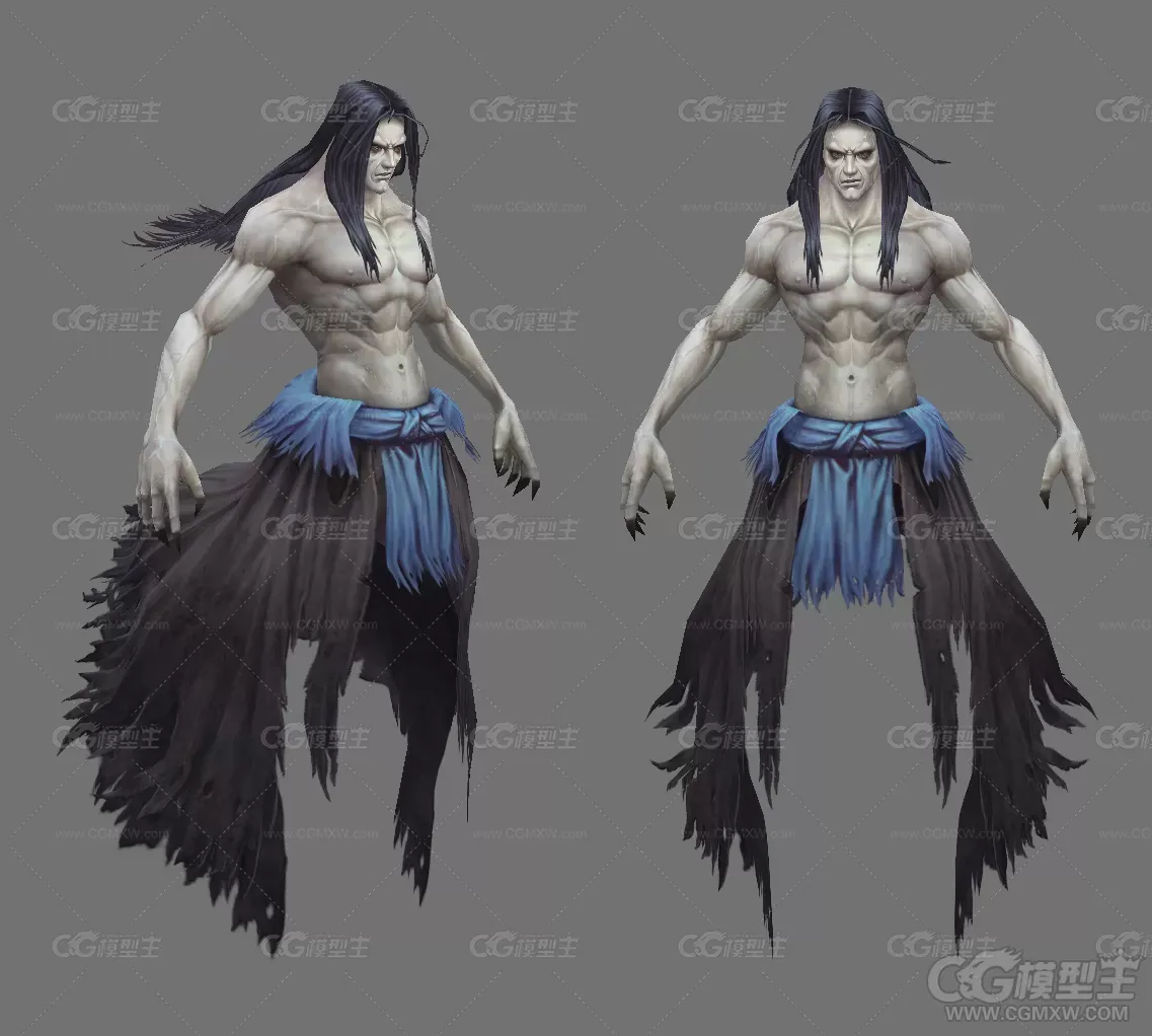 天魔 恶灵 恶魔 幽灵 仙侠3D游戏角色模型-2