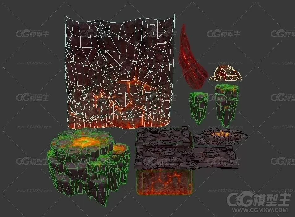熔岩3D模型-2