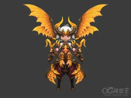 傀儡训练师 小飞侠 带翅膀的小男孩 小魔仙 仙侠3D游戏角色模型