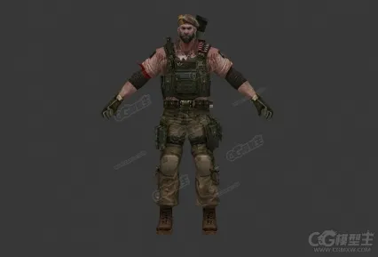 上尉 美国大兵 卫兵 兵士 士兵 特种兵 西方兵种3D模型