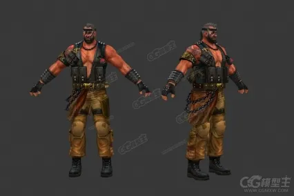 男雇佣兵 特种兵 西方兵种 美国大兵 士兵 3D模型