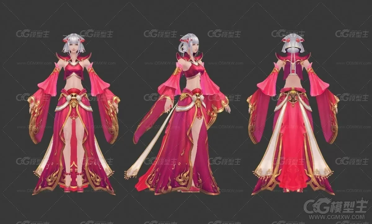 清纯美女3D模型-2
