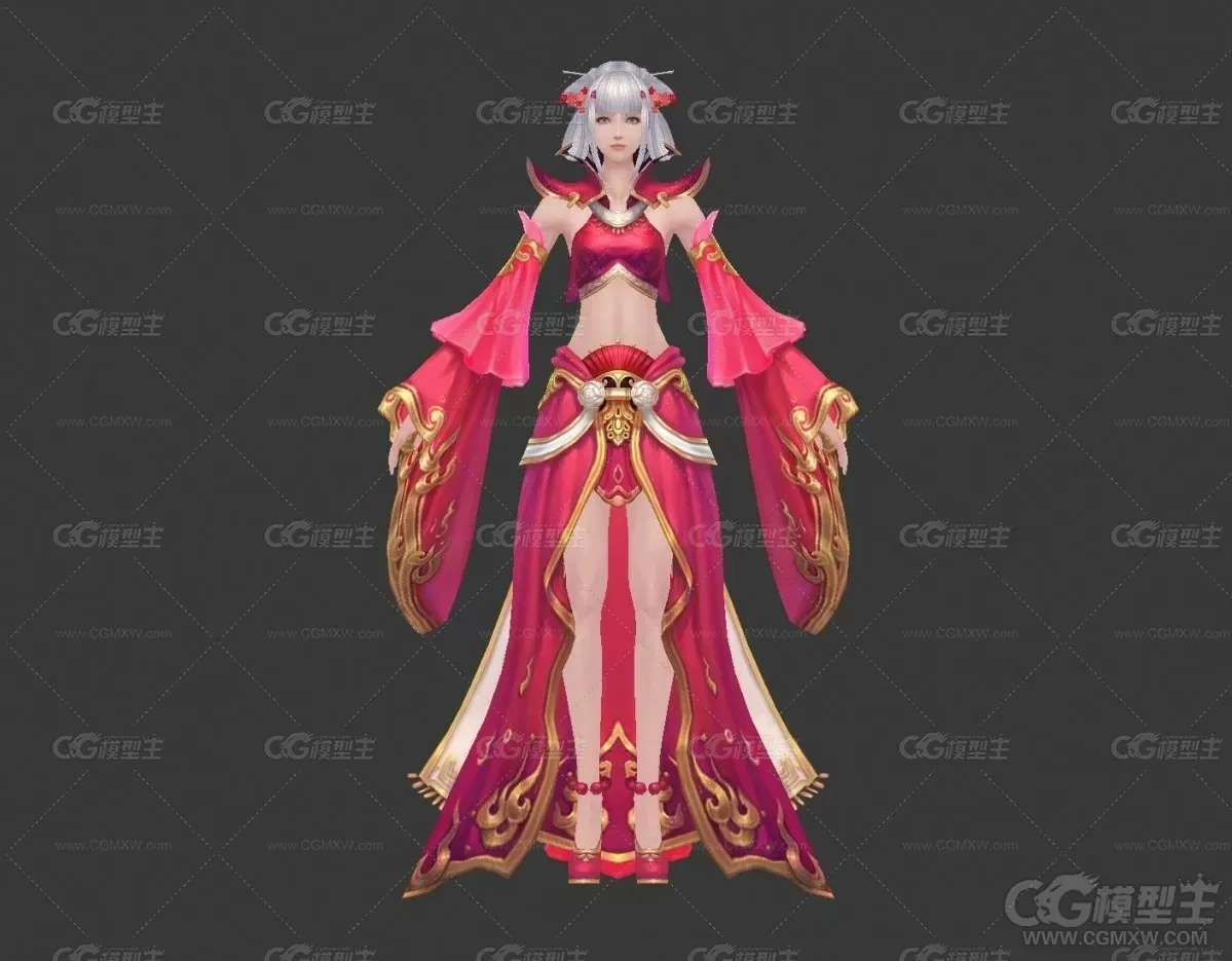 清纯美女3D模型-1