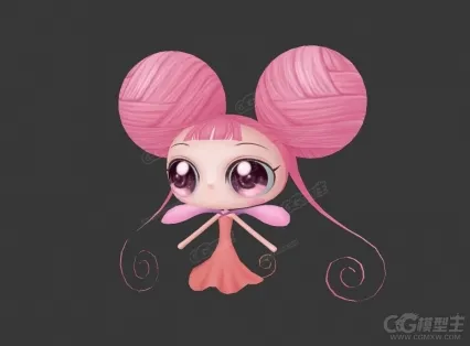卡通小精灵 小可爱 小魔仙 Q版游戏3D模型