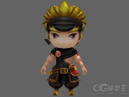 侍卫 杀手 战士 护卫 士兵 Q版人物3D模型
