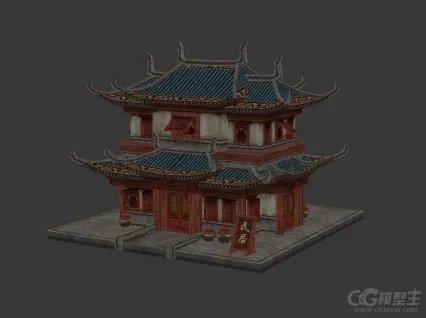 3D房屋建筑模型民房 民居 府邸 古楼 阁楼 古建筑 中国风建筑