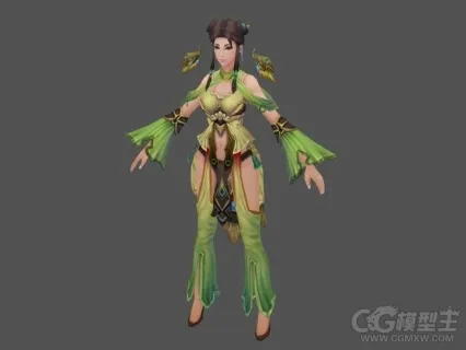 3D游戏女角色模型 女侠 女仙 仙女 女灵通 女仙童 3D游戏人物模型