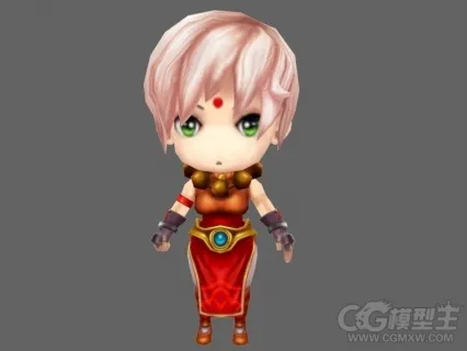 可爱Q版角色模型 女孩 妇女