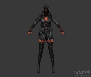 女刺客3D游戏角色模型