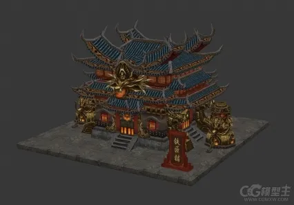 铁匠铺3D模型 阁楼 古楼 古建筑 中国风建筑