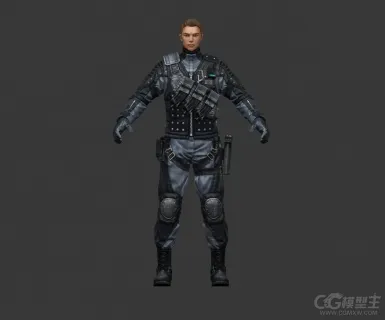 武装部队 男队员3D模型 士兵 特种兵  3D游戏人物模型