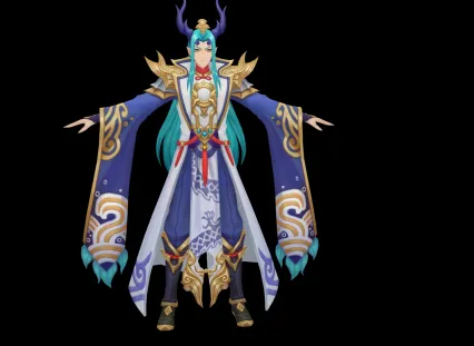 龙太子 龙王子 龙少爷 龙妖 龙公子 3D游戏人物模型