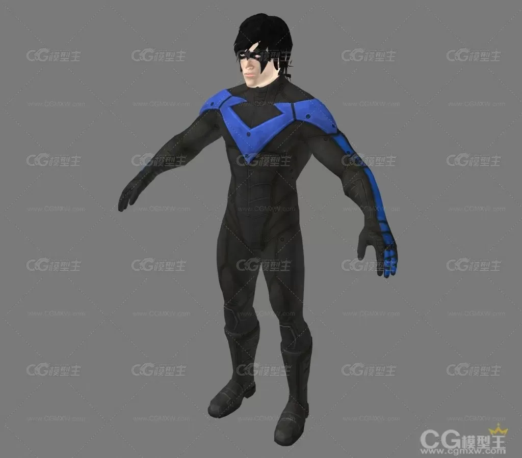 科幻男人模型 面具男 恶灵 强盗 紧身衣男-1