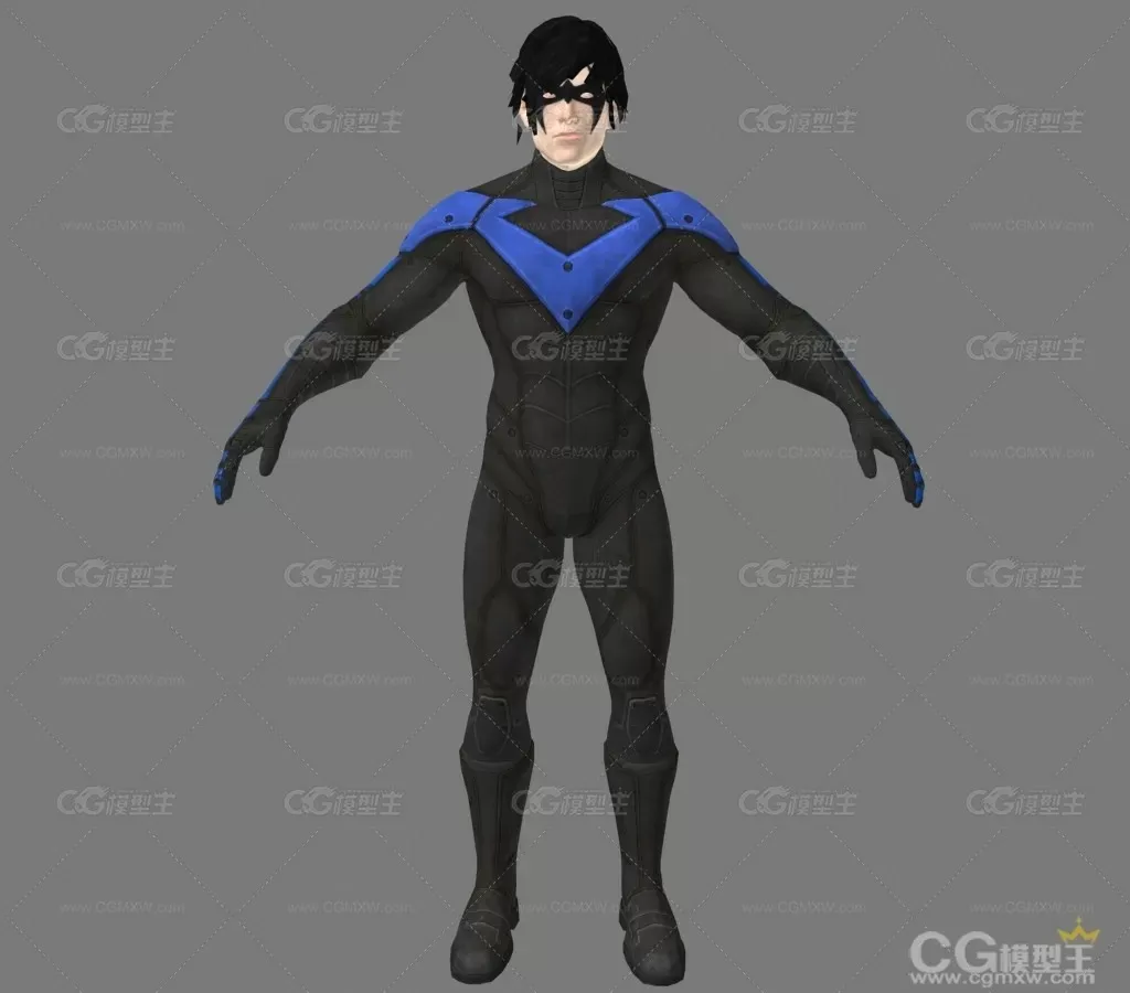科幻男人模型 面具男 恶灵 强盗 紧身衣男-2