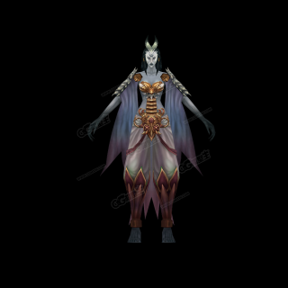 魔族巫师 祭祀 魔法师 术士 3D人物模型