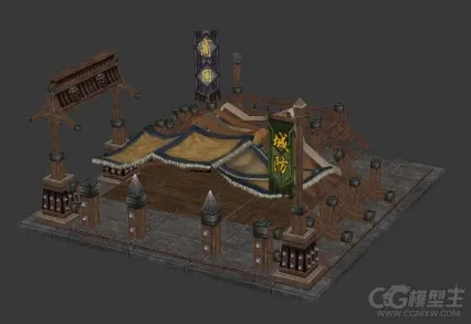 城防古代建筑模型