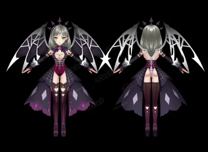 小魔女 小仙女 仙子 妖灵 Q版卡通人物3D模型