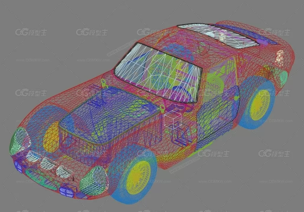 法拉利F250_H  法拉利跑车3D模型 汽车模型-5