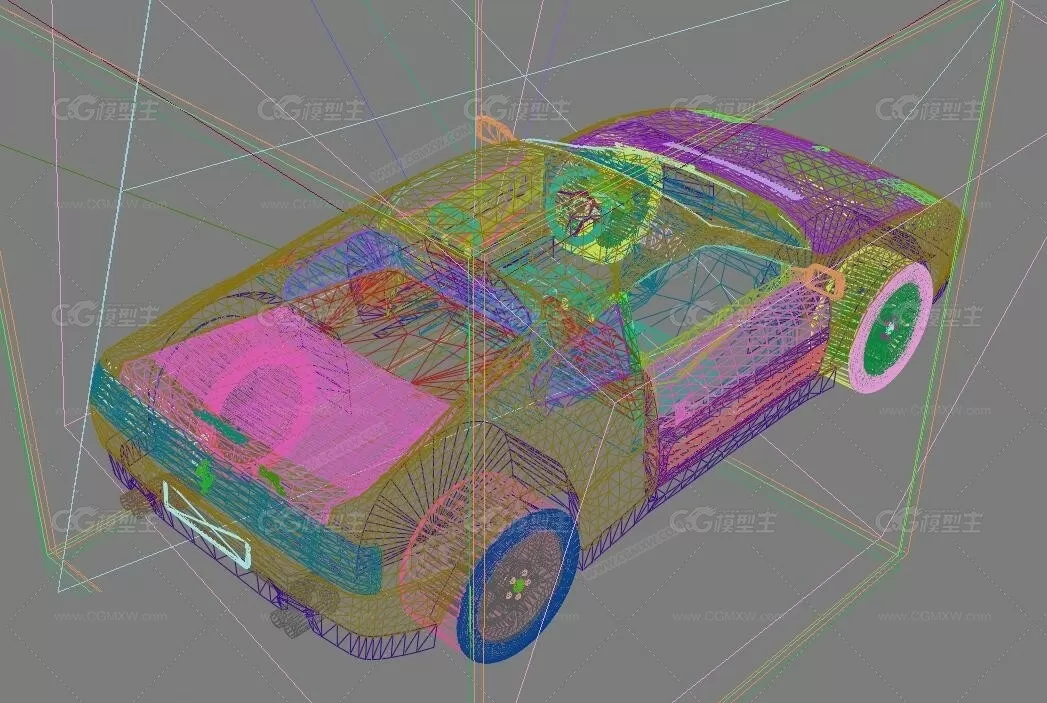 法拉利F348  法拉利跑车3D模型 汽车模型-5