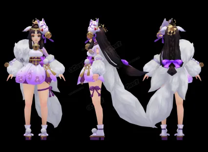 萝莉时装 白色美女 小萝莉 小仙女 小魔女 Q版人物模型