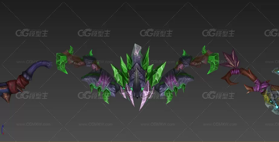 魔兽世界 3D游戏武器模型 恶灵武器 魔法武器-4