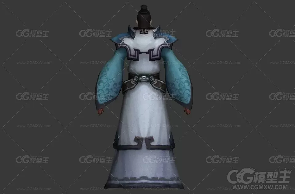 华服青年3D游戏角色模型古代书生 富家公子 太子 3D游戏人物模型-2