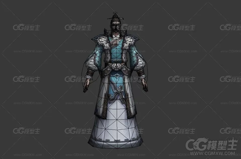 华服青年3D游戏角色模型古代书生 富家公子 太子 3D游戏人物模型-3